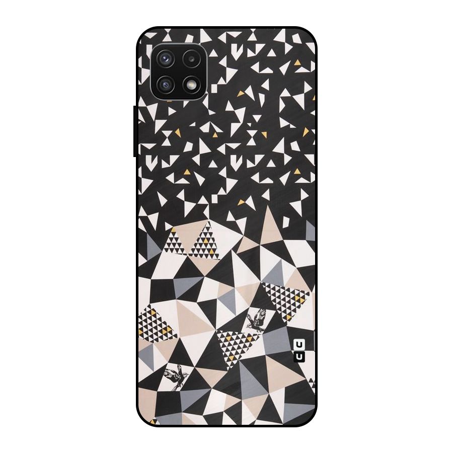 Abstract Varied Triangles Metal Back Case for Galaxy A22 5G