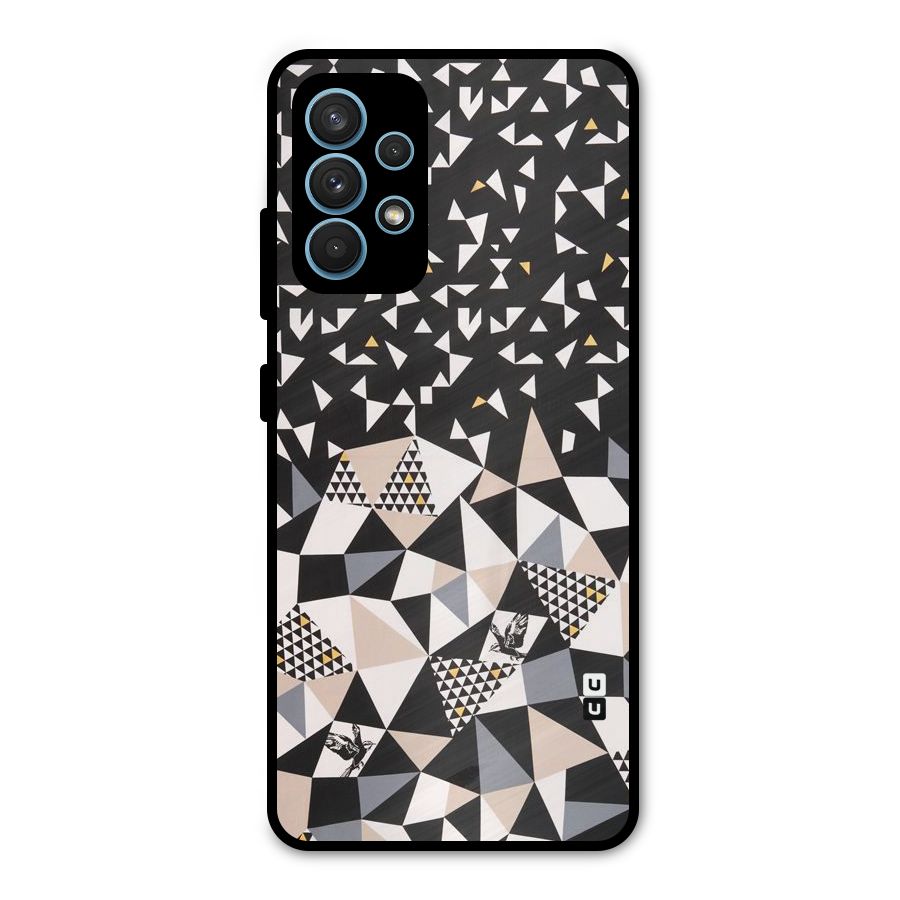 Abstract Varied Triangles Metal Back Case for Galaxy A32
