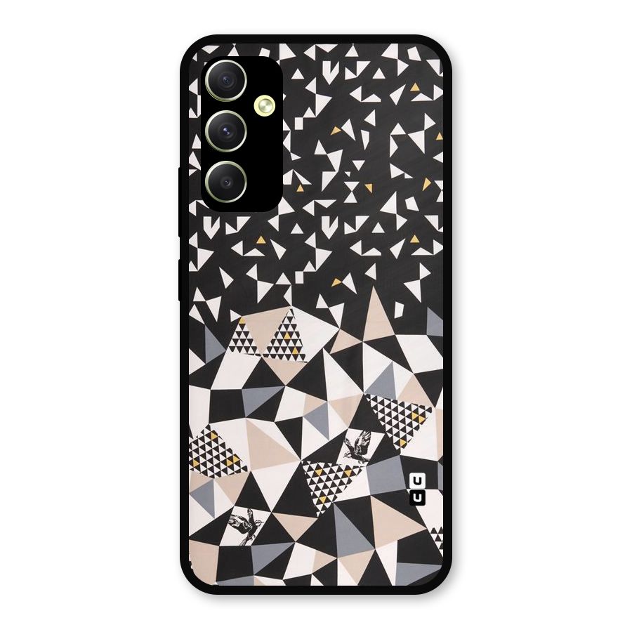Abstract Varied Triangles Metal Back Case for Galaxy A34