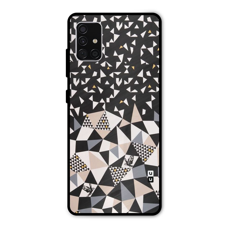 Abstract Varied Triangles Metal Back Case for Galaxy A51