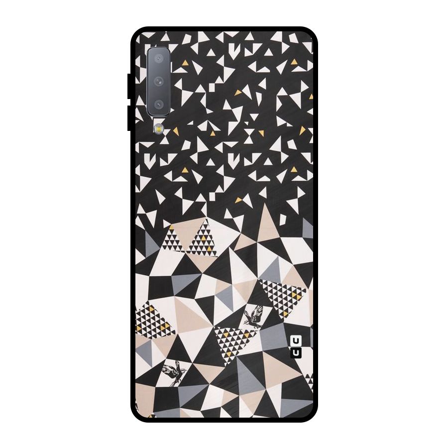 Abstract Varied Triangles Metal Back Case for Galaxy A7 (2018)