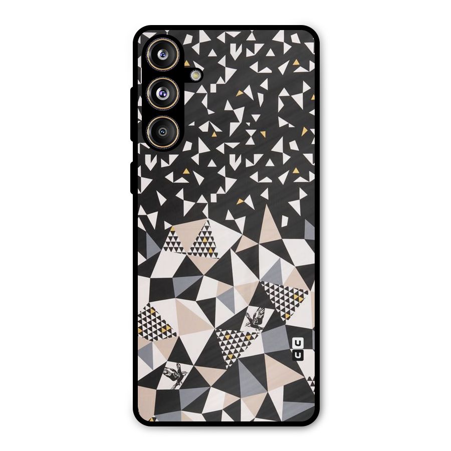 Abstract Varied Triangles Metal Back Case for Galaxy F55