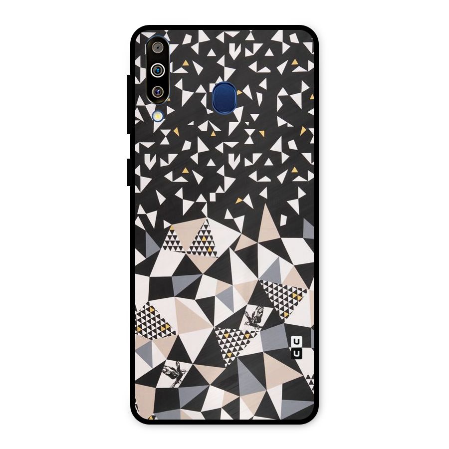 Abstract Varied Triangles Metal Back Case for Galaxy M30