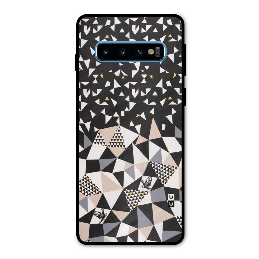 Abstract Varied Triangles Metal Back Case for Galaxy S10