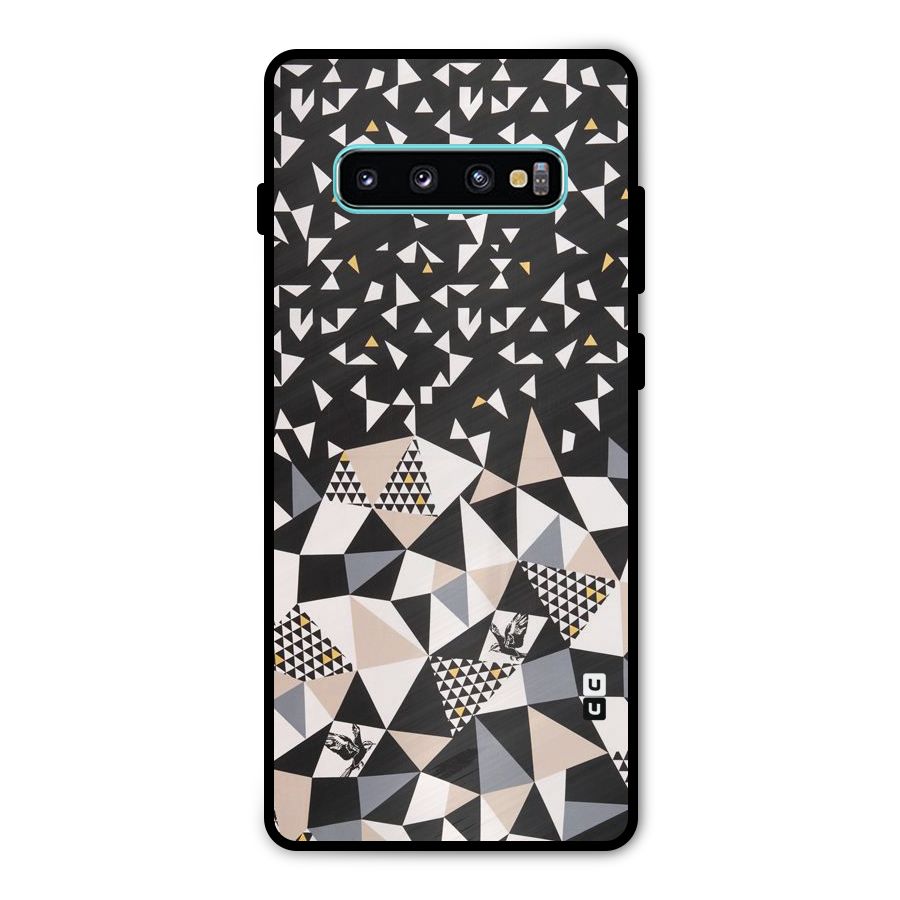 Abstract Varied Triangles Metal Back Case for Galaxy S10 Plus
