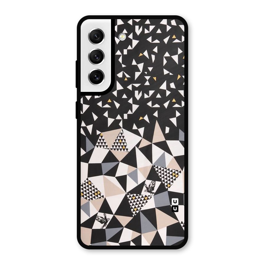 Abstract Varied Triangles Metal Back Case for Galaxy S21 FE 5G