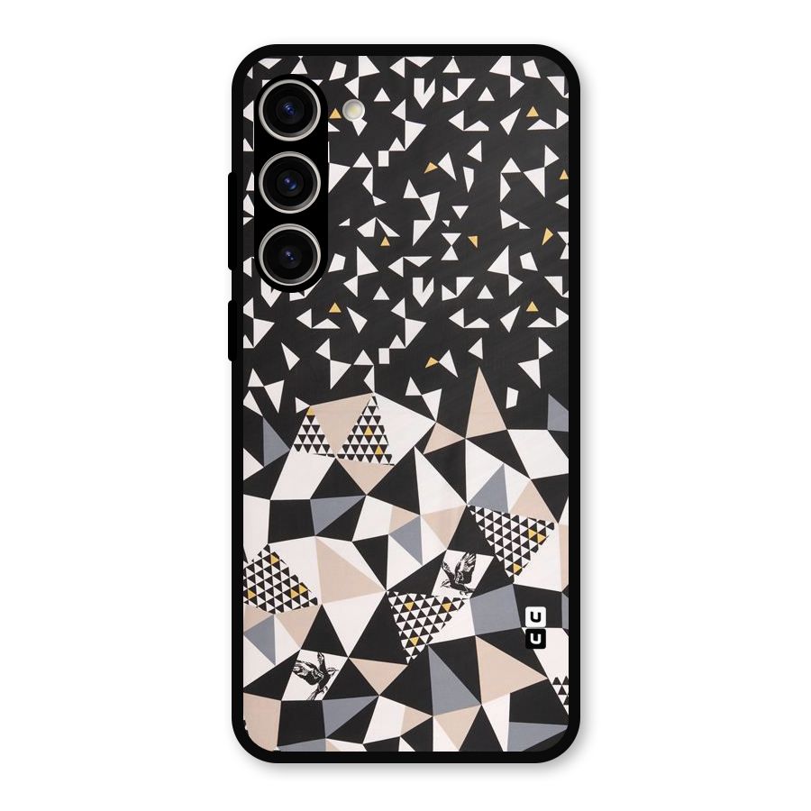 Abstract Varied Triangles Metal Back Case for Galaxy S23 Plus