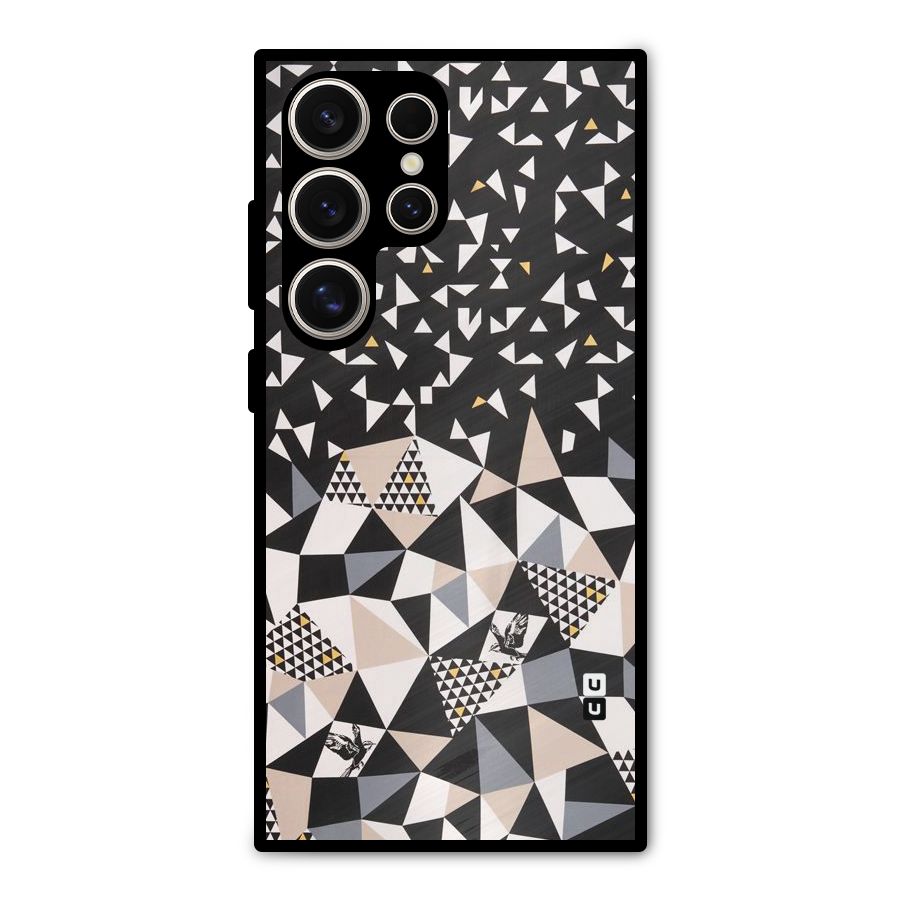 Abstract Varied Triangles Metal Back Case for Galaxy S24 Ultra