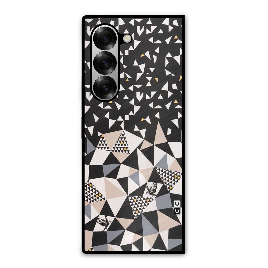 Abstract Varied Triangles Metal Back Case for Galaxy Z Fold6