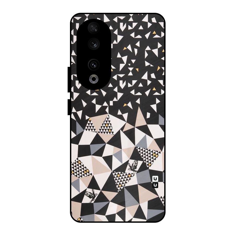 Abstract Varied Triangles Metal Back Case for Honor 90