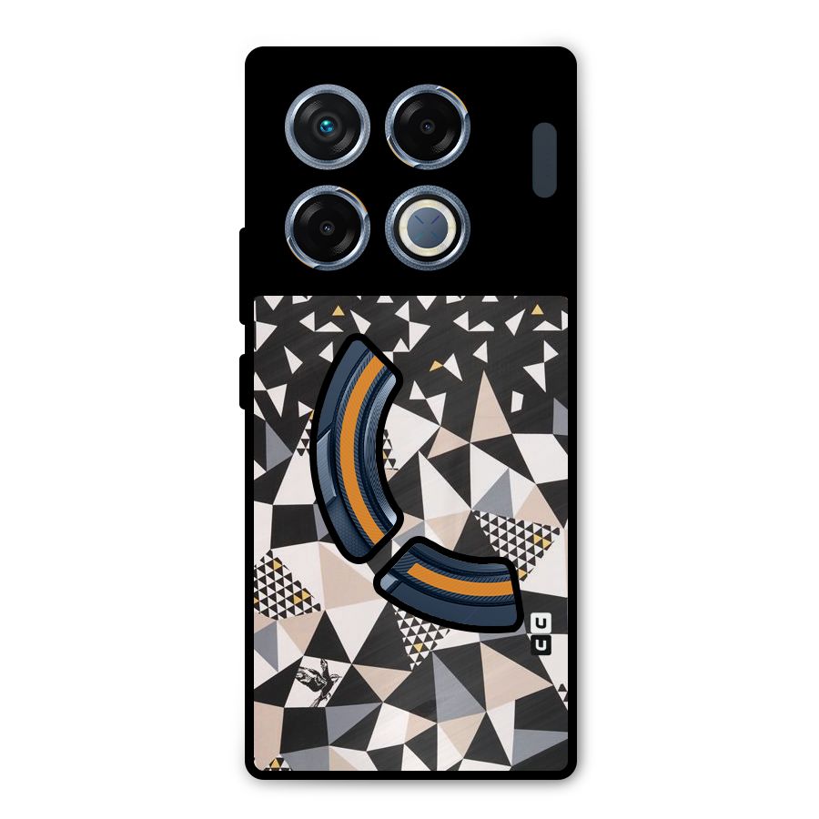 Abstract Varied Triangles Metal Back Case for Infinix GT 20 Pro