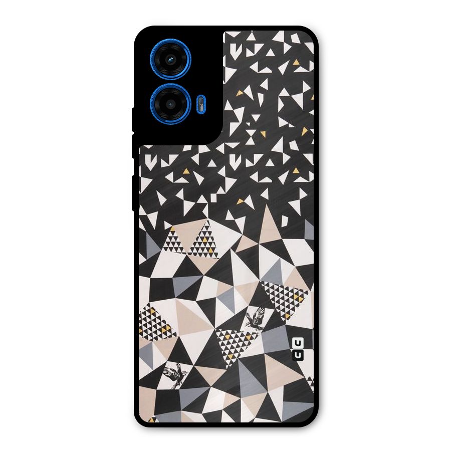 Abstract Varied Triangles Metal Back Case for Moto G45