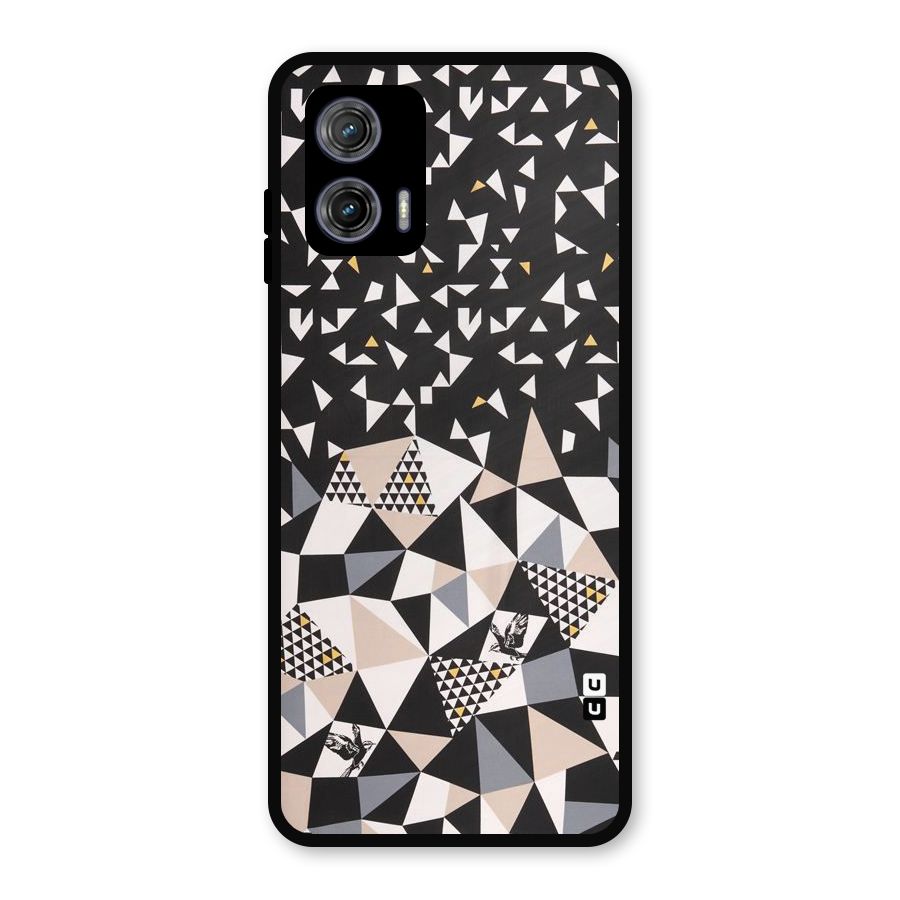 Abstract Varied Triangles Metal Back Case for Moto G73