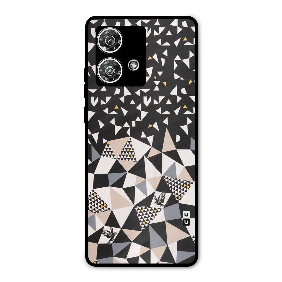 Abstract Varied Triangles Metal Back Case for Motorola Edge 40 Neo