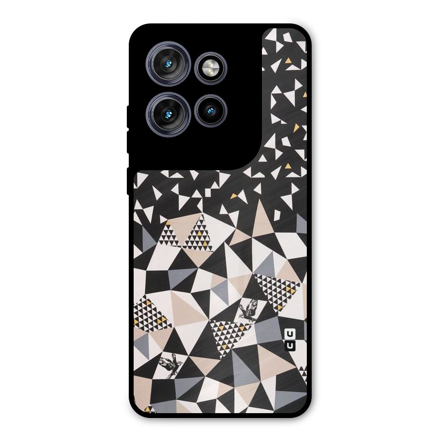 Abstract Varied Triangles Metal Back Case for Motorola Edge 50 Neo