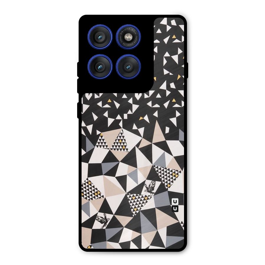 Abstract Varied Triangles Metal Back Case for Motorola Edge 60 Pro
