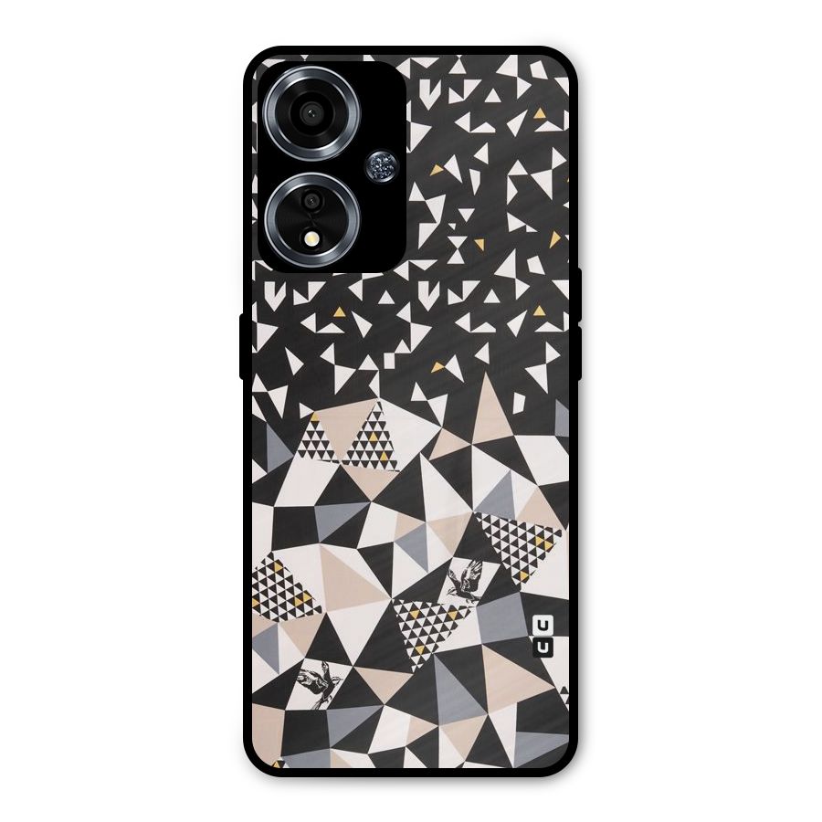 Abstract Varied Triangles Metal Back Case for Oppo A59
