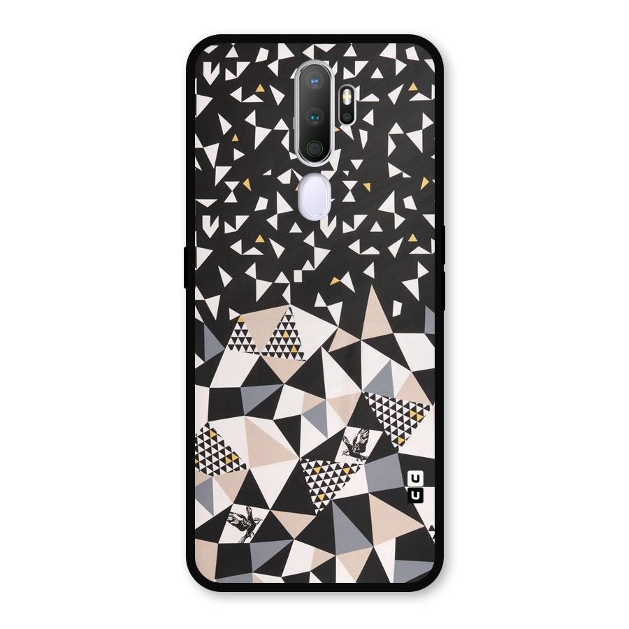 Abstract Varied Triangles Metal Back Case for Oppo A9 (2020)