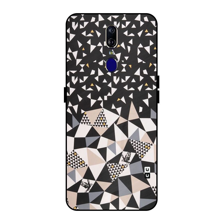 Abstract Varied Triangles Metal Back Case for Oppo F11