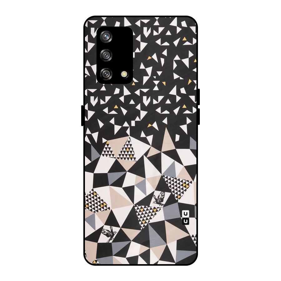 Abstract Varied Triangles Metal Back Case for Oppo F19