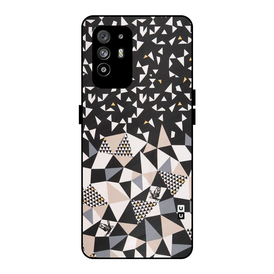 Abstract Varied Triangles Metal Back Case for Oppo F19 Pro Plus 5G