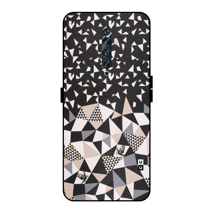 Abstract Varied Triangles Metal Back Case for Oppo Reno2 F