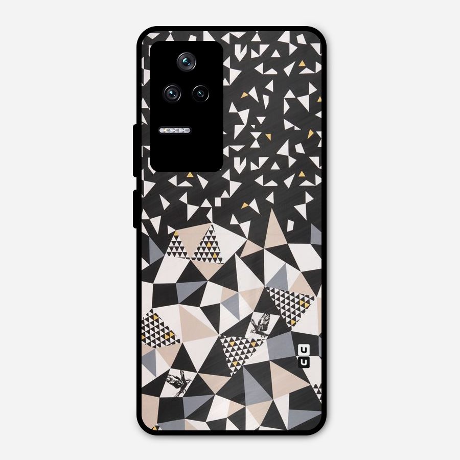 Abstract Varied Triangles Metal Back Case for Poco F4 5G