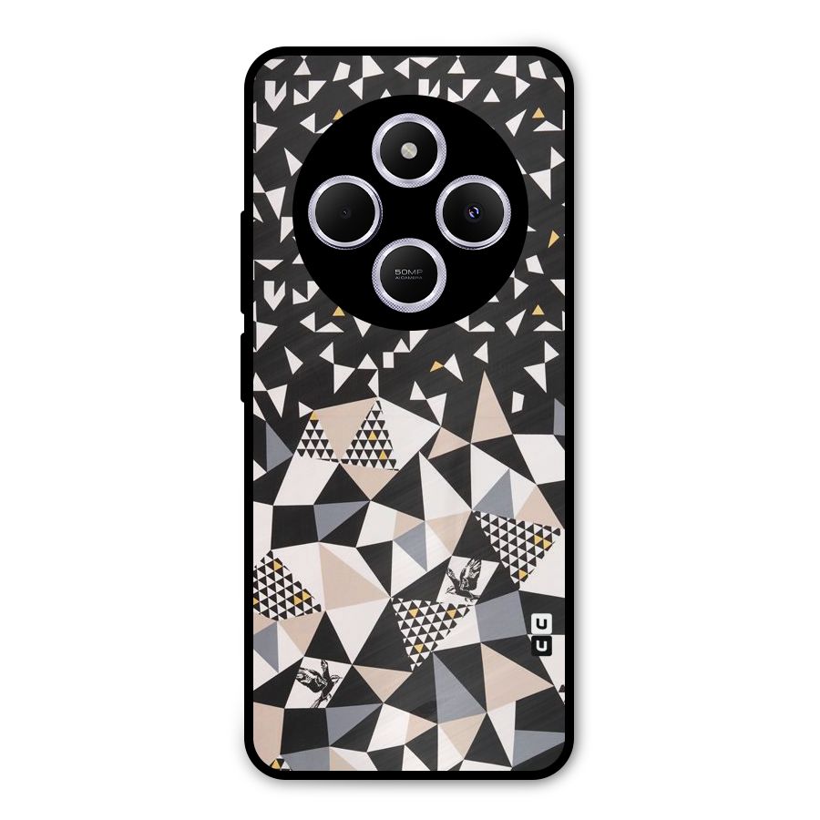 Abstract Varied Triangles Metal Back Case for Poco M7
