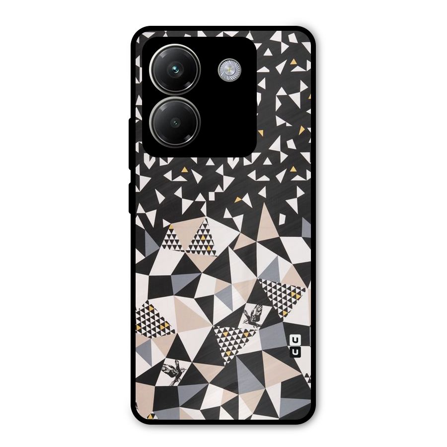 Abstract Varied Triangles Metal Back Case for Poco M7 Pro 5G