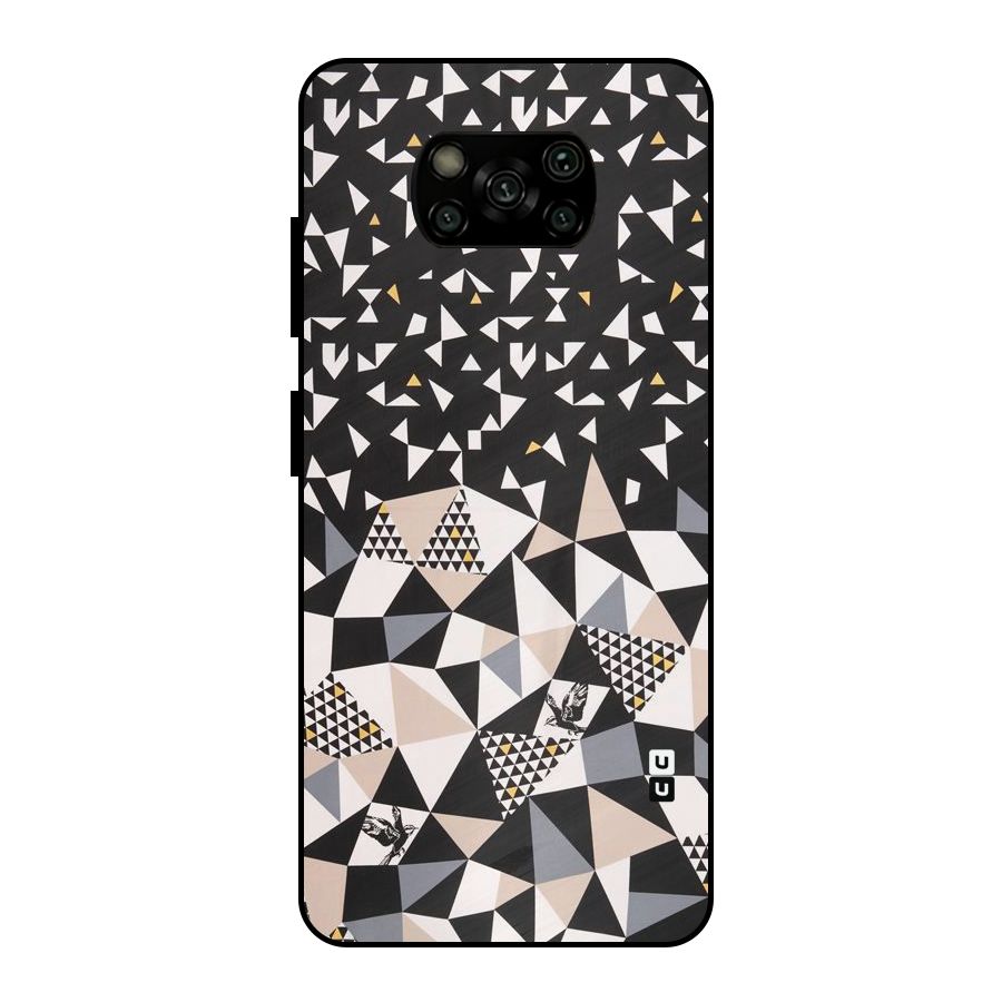 Abstract Varied Triangles Metal Back Case for Poco X3