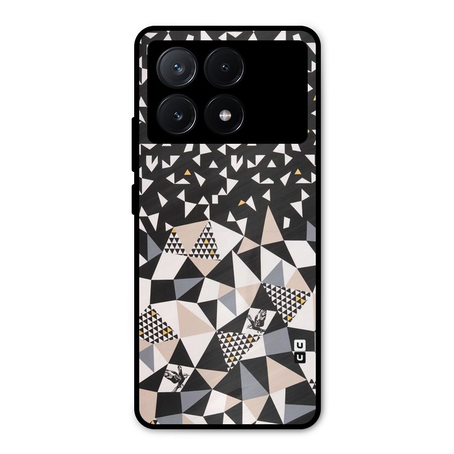 Abstract Varied Triangles Metal Back Case for Poco X6 Pro