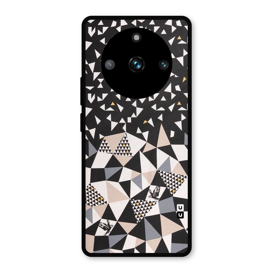 Abstract Varied Triangles Metal Back Case for Realme 11 Pro