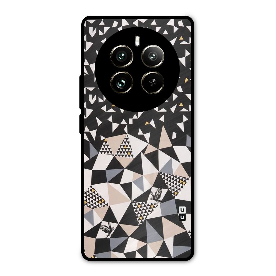 Abstract Varied Triangles Metal Back Case for Realme 12 Pro