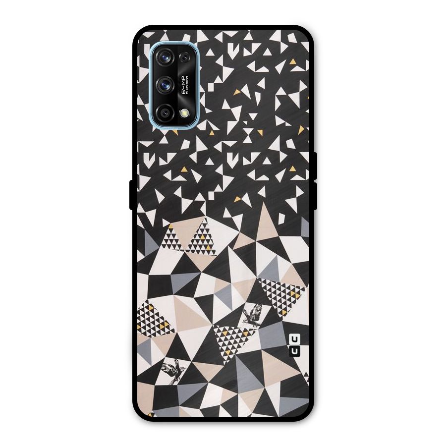 Abstract Varied Triangles Metal Back Case for Realme 7 Pro