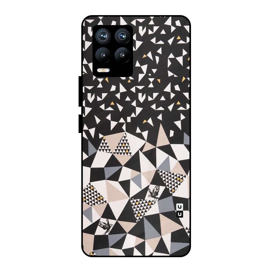 Abstract Varied Triangles Metal Back Case for Realme 8 Pro