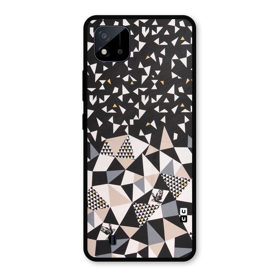 Abstract Varied Triangles Metal Back Case for Realme C11 2021