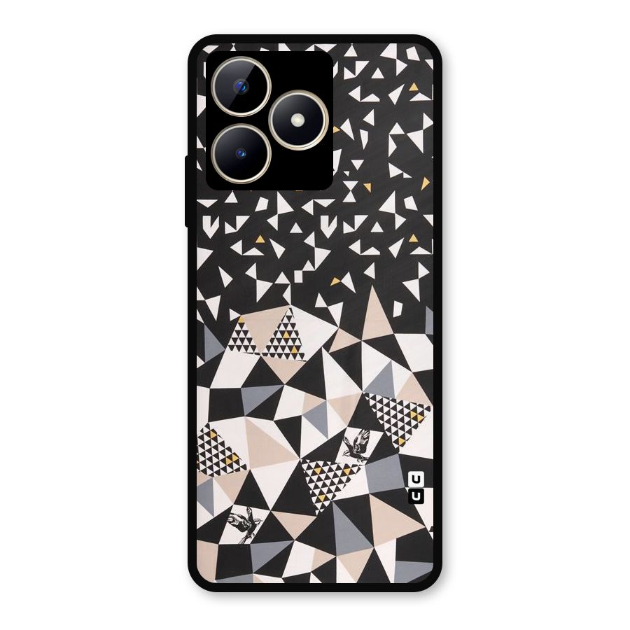 Abstract Varied Triangles Metal Back Case for Realme C53