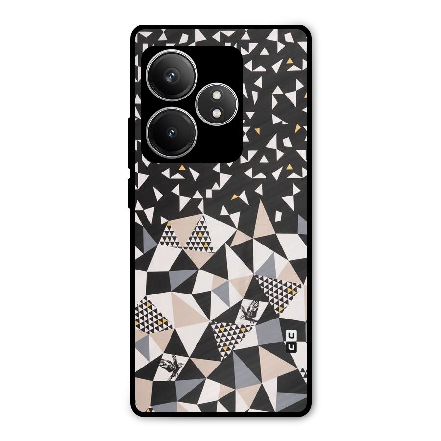 Abstract Varied Triangles Metal Back Case for Realme GT 6T