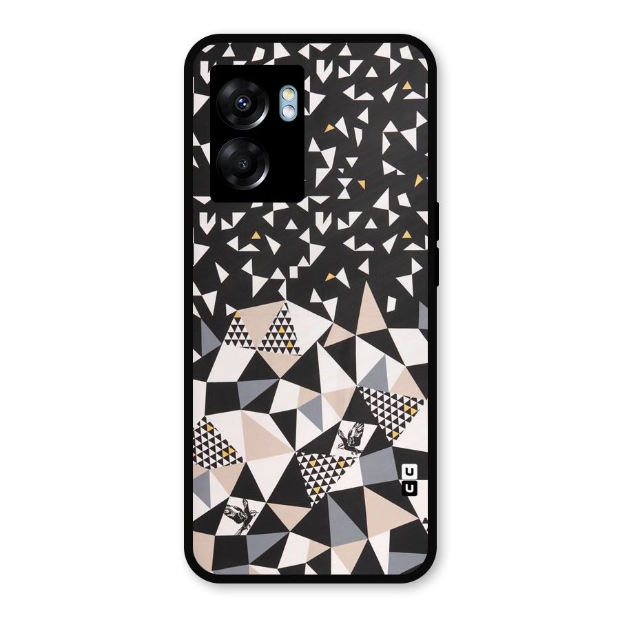 Abstract Varied Triangles Metal Back Case for Realme Narzo 50 5G