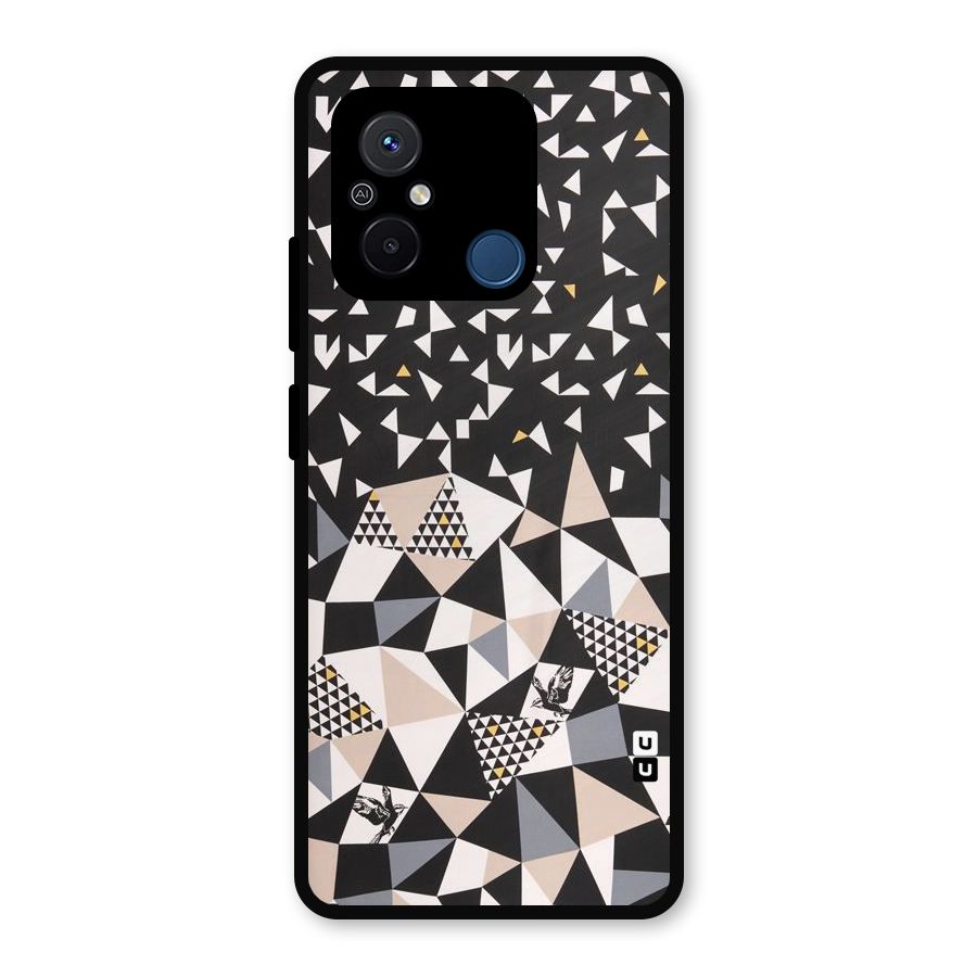 Abstract Varied Triangles Metal Back Case for Redmi 12C