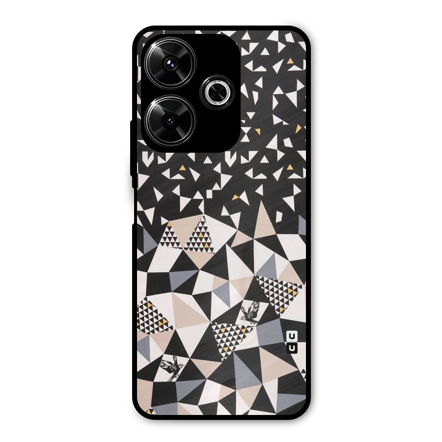 Abstract Varied Triangles Metal Back Case for Redmi 13 5G