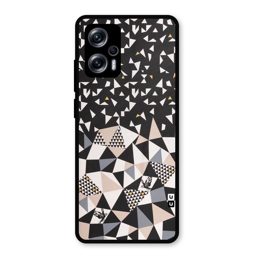 Abstract Varied Triangles Metal Back Case for Redmi K50i