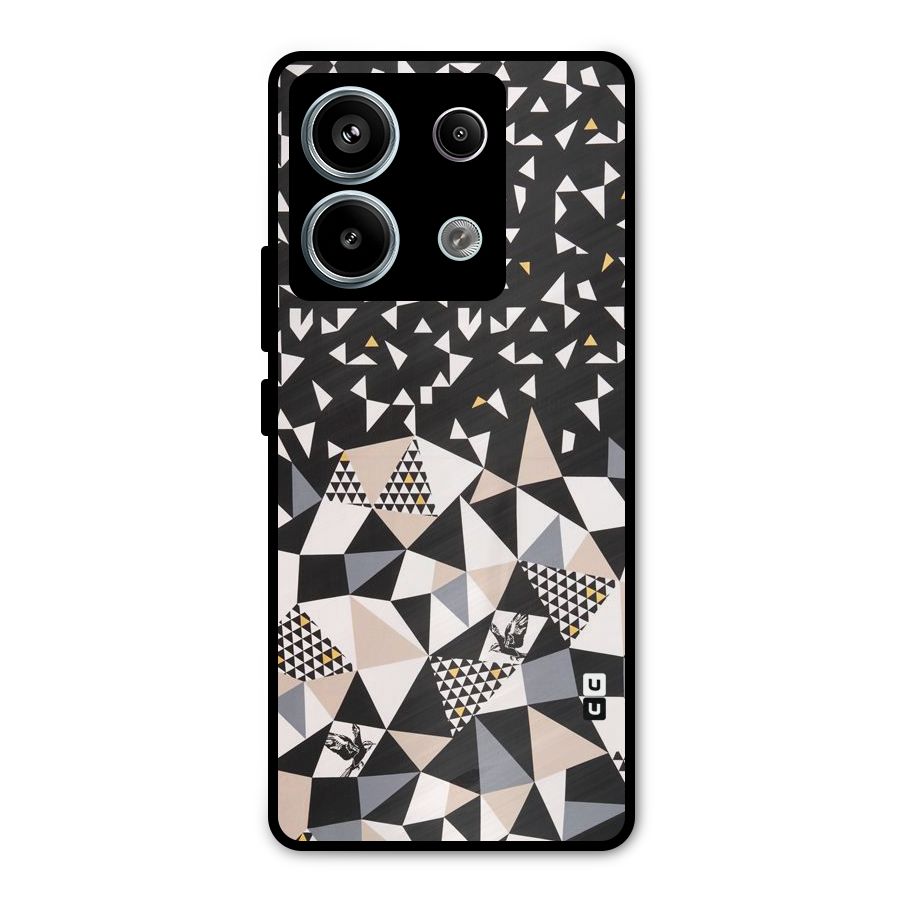 Abstract Varied Triangles Metal Back Case for Redmi Note 13 Pro 5G