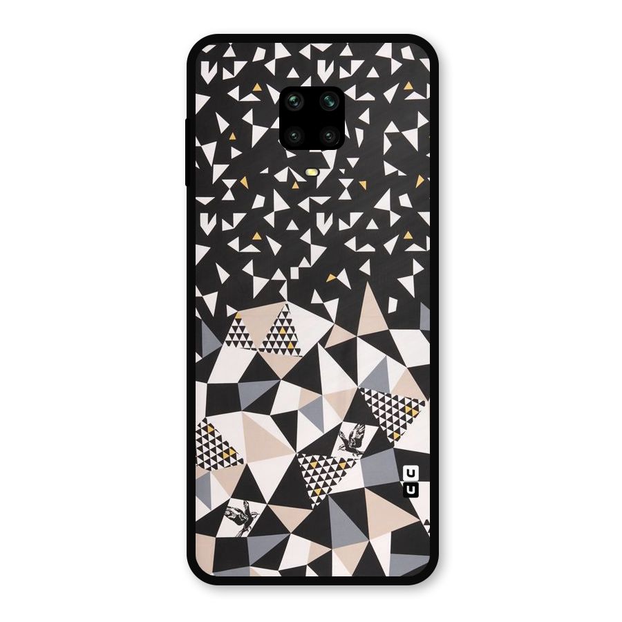 Abstract Varied Triangles Metal Back Case for Redmi Note 9 Pro