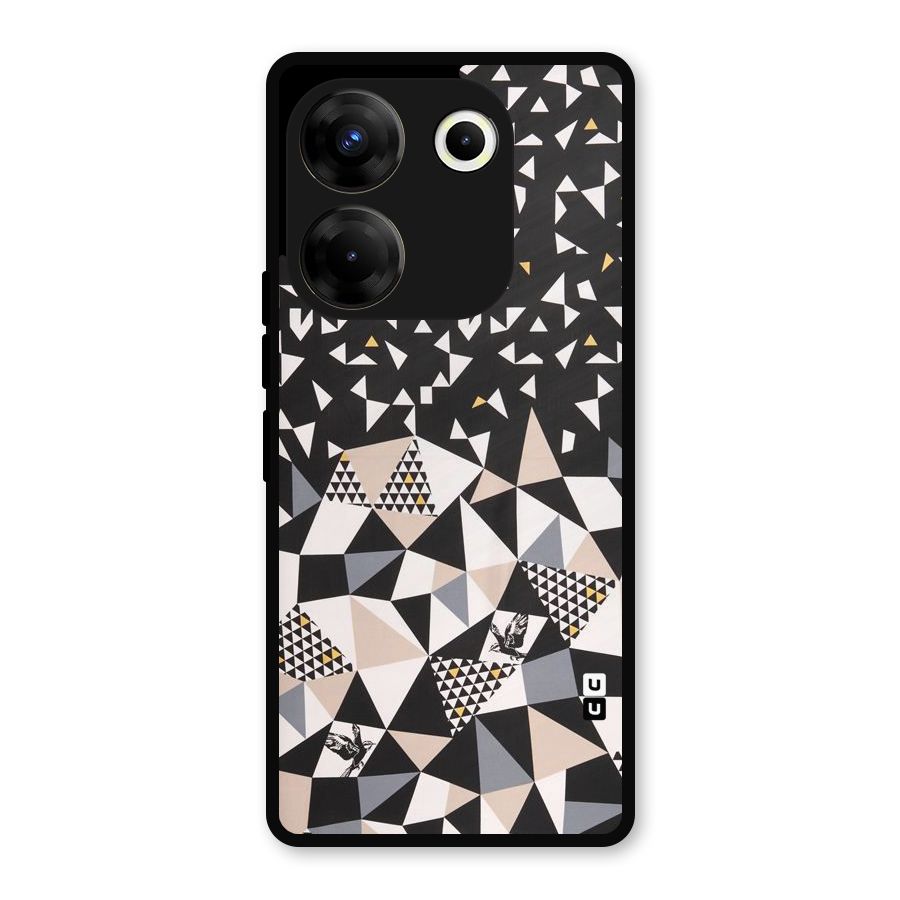 Abstract Varied Triangles Metal Back Case for Tecno Camon 20