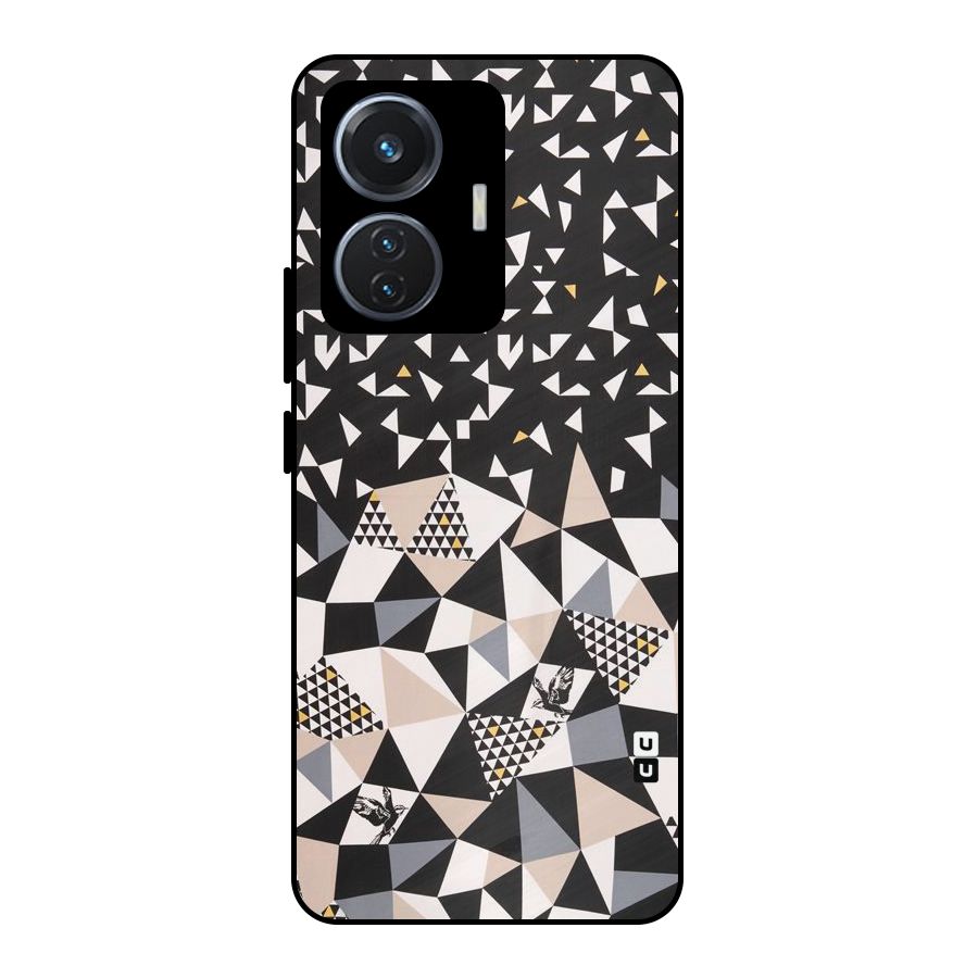 Abstract Varied Triangles Metal Back Case for Vivo T1 44W