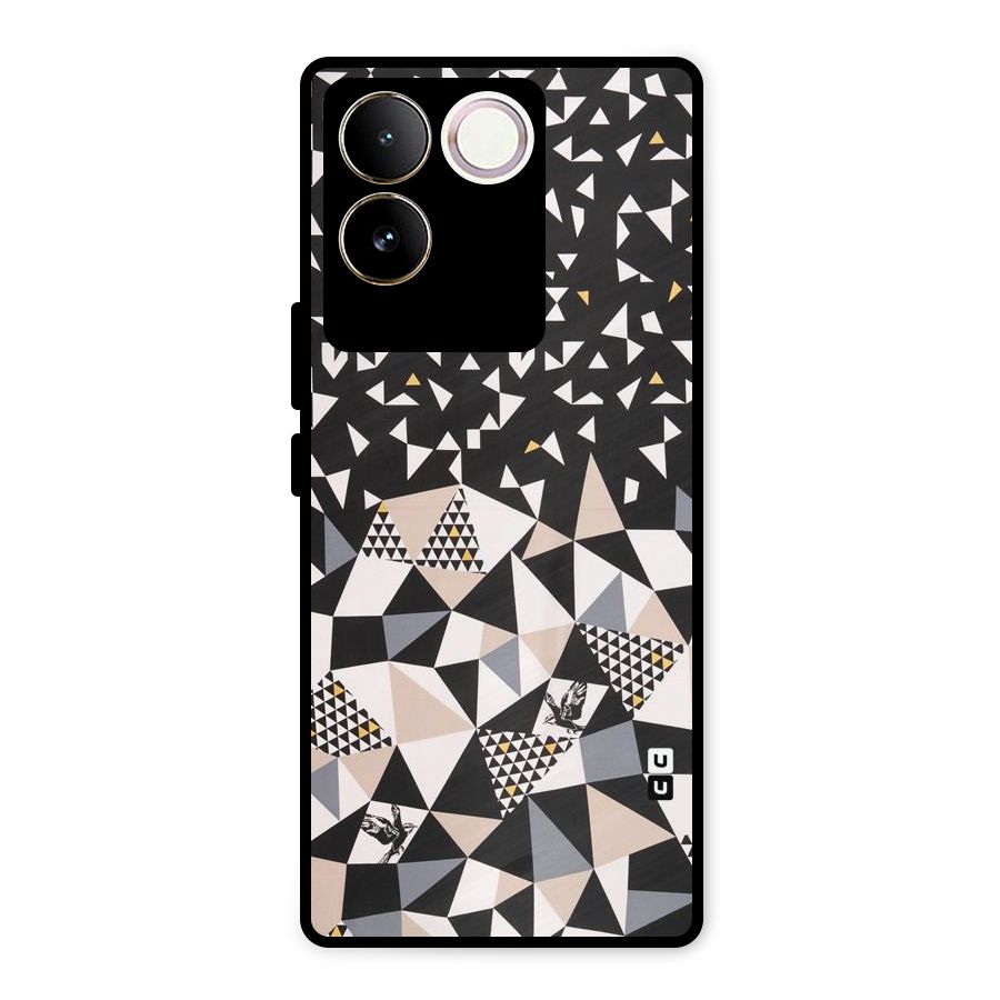 Abstract Varied Triangles Metal Back Case for Vivo T2 Pro