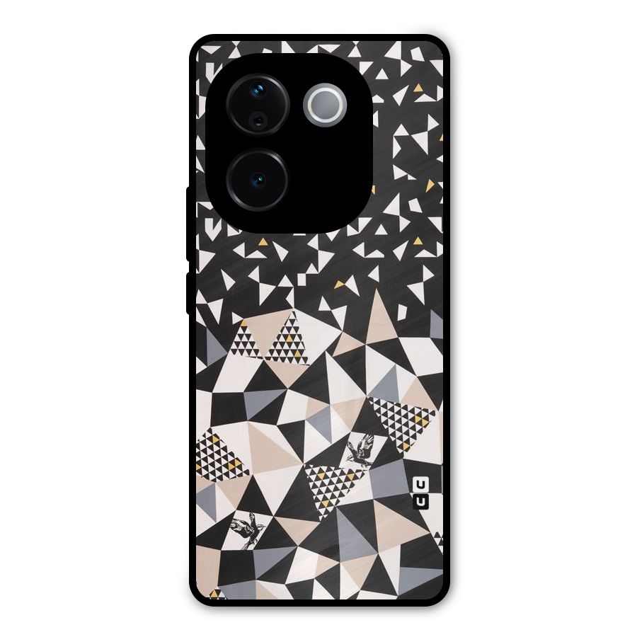 Abstract Varied Triangles Metal Back Case for Vivo T3 Pro