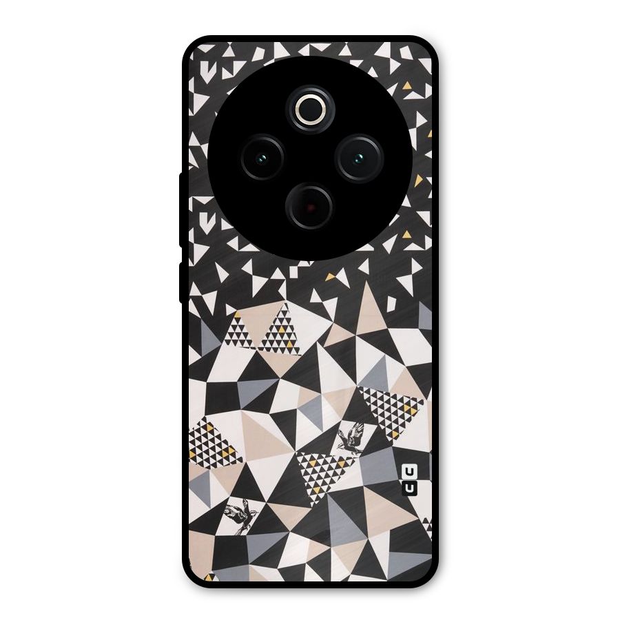 Abstract Varied Triangles Metal Back Case for Vivo T4