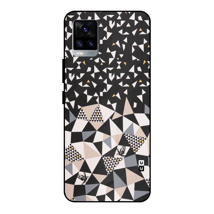 Abstract Varied Triangles Metal Back Case for Vivo V20 2021